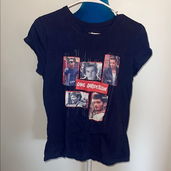 One Direction Blue Graphic T-Shirt - Picture 1 of 4